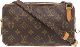 Louis Vuitton Pre-owned Cross Body Bags, female, Brown, Size: ONE SIZE Pre-owned Vintage Canvas Crossbody Bag