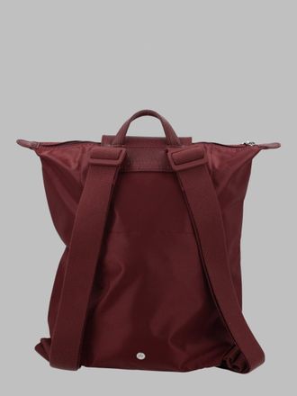 Longchamp Womens Backpack Le Pliage Burgundy Polyamide Backpacks