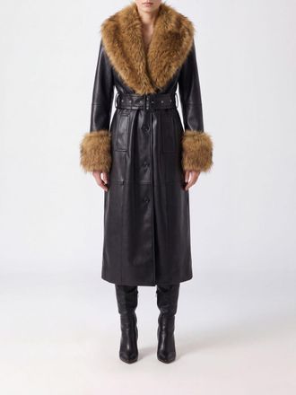 Stand Studio Cappotto a vestaglia in pelle sintetica con collo a scialle