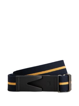 Tod's striped buckle belt - men - Polyester/Viscose/Rubber/Leather - 120 - Blue