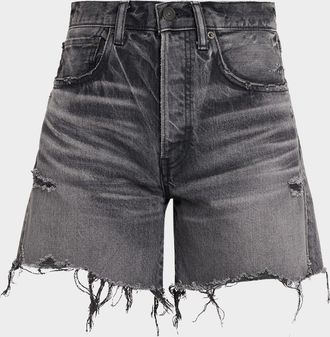 Moussy Vintage Shirley Distressed Denim Shorts