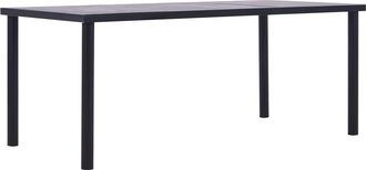 vidaXL Mesa De Comedor De Mdf Negro Y Gris Hormig&oacute;n 200x100x75 Cm Vidaxl
