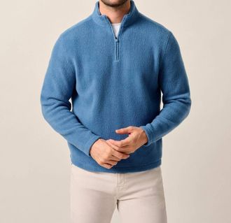 Johnnie-O Dion Sherpa 1/4 Zip Pullover In Riverside