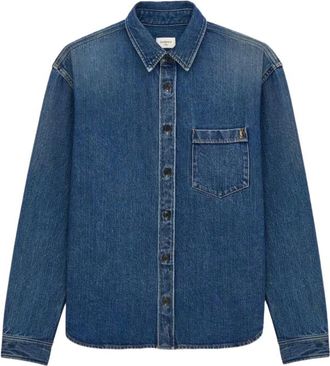 Saint Laurent Cassandre Shirt In Denim