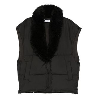 Iro Quilted Faux-fur Collar Vest
