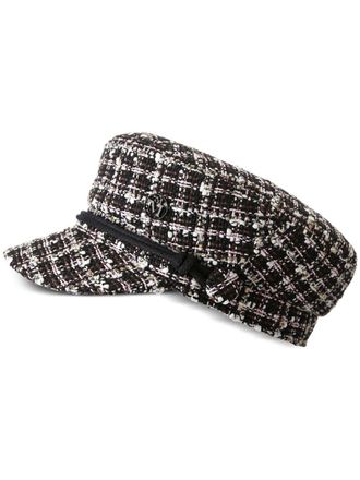 Maison Michel Cappello New Abby in tweed - Bianco