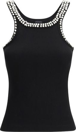 Pinko Ribbed Sleeveless Top With Scoop