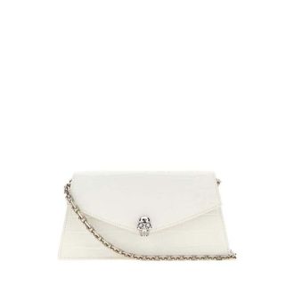 Alexander McQueen White Leather Mini Skull Crossbody Bag Whitesilver Borse A Mano