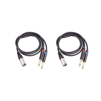 OEM Adecuado Para Cable Divisor En Y Doble 2x, De 6,35 Mm (1/4 De Pulgada) A Xlr Macho, Cables De Micr&oacute;fono De Audio Xlr Macho De 3 Pines A Doble 6,35 Mm,