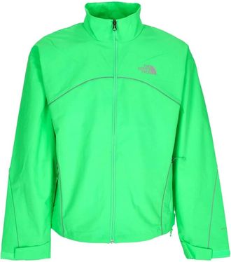The North Face Winddicht Piping Trainingsjack - Heren - Outdoorjassen - Groen - L - Polyester - Fitness
