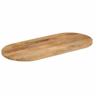 Berkfield Home Table Top 120x50x2.5 cm Oval Solid Wood Mango in Brown