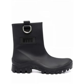Msgm Ankle Boots, female, Black, Size: 10 US Round-toe Ankle Boot