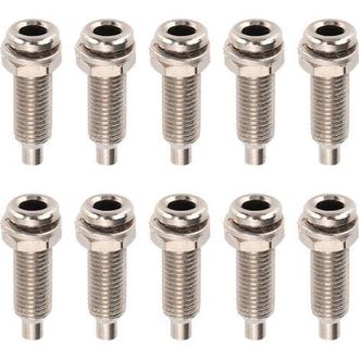 OEM 10 Terminales De Panel De Lat&oacute;n Niquelado De 4 Mm Con Tuercas M6 Para Equipos Electr&oacute;nicos Industriales