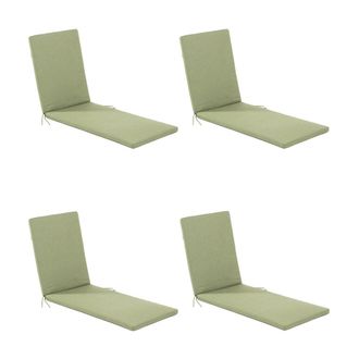 ED&Egrave;N JARD&Iacute; Pack 4 cojines tumbona para jard&iacute;n repelente al agua verde