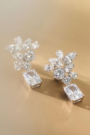 Nadri Ane Crystal Cluster Drop Earrings