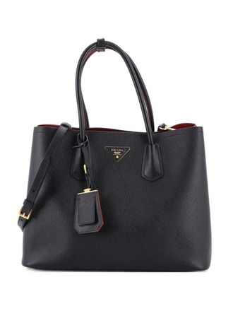 Prada Cuir Double Saffiano Leather Large tote bag - Zwart
