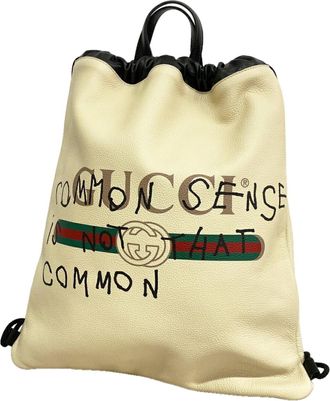 Gucci Black Ivory Leather Tote Bag (Pre-Owned)