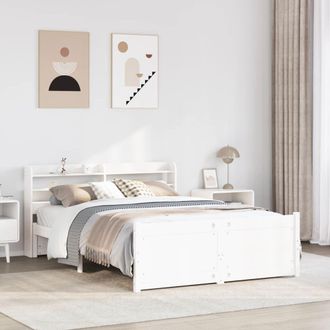Berkfield Home Bed Frame with Headboard without Mattress White 150x200 cm King Size