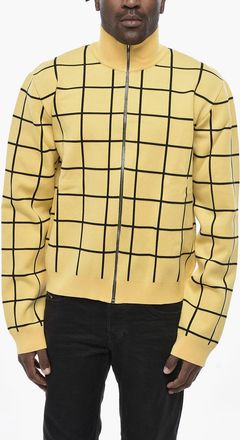 Marni Maglia Mock Neck in Misto Viscosa Motivo Windowpane Marni