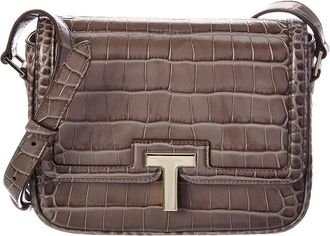 Tom Ford Croc-Embossed Leather Shoulder Bag