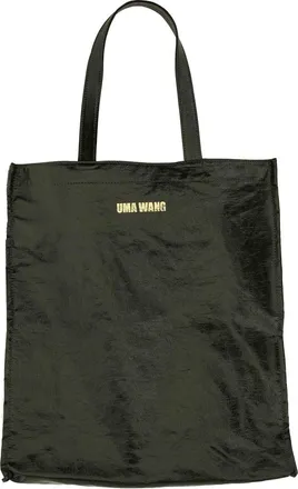 Uma Wang Womens Tote Bag Brown Linen-Blend Handbags Hand