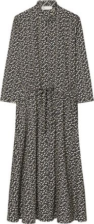 Tory Burch Abito midi in popeline - Nero