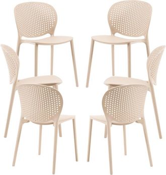 Regalos Miguel Regalos Miguel - Packs Sillas Jard&iacute;n - Pack 6 Sillas Brandi - Beige