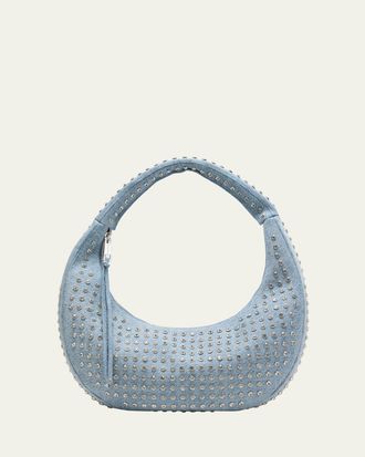 Retrof&ecirc;te Elodie Large Embellished Denim Shoulder Bag