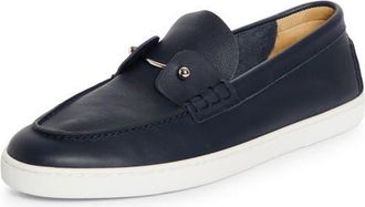Christian Louboutin Chambeliboat Flat Loafer in Marine at Nordstrom, Size 11Us