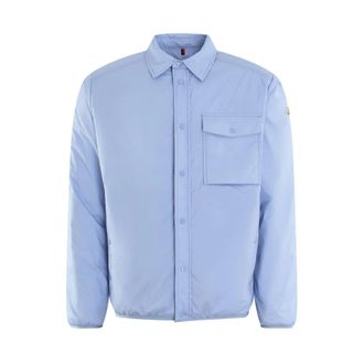 Moncler Light Jackets, male, Blue, Size: M Blue Down Jacket for Men