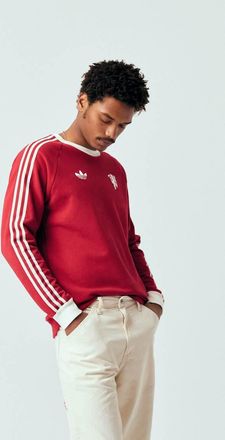 adidas adidas Football - Manchester United - Top a maniche lunghe rosso scuro