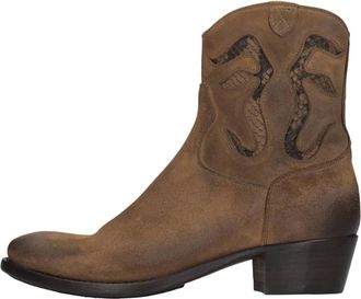 Pantanetti National Cowboy Boot - Dames - Cowboylaarzen - Bruin - 41 EU - Leer - Schoenen