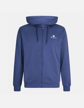 Aquascutum Mens Hooded Ribbed Cuff Regular Fit Jacket - Navy - Size: Regular/40