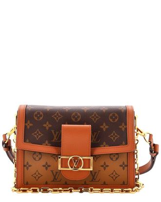 Louis Vuitton Brown Reverse Monogram Canvas Dauphine Mm (Authentic Pre-Loved)