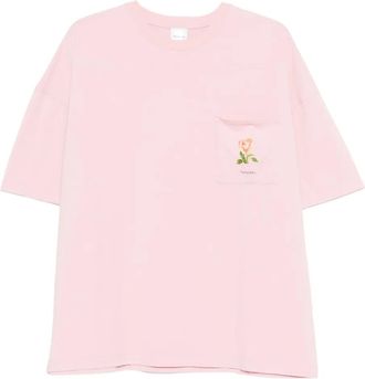 Nanushka T-shirt con stampa - Rosa