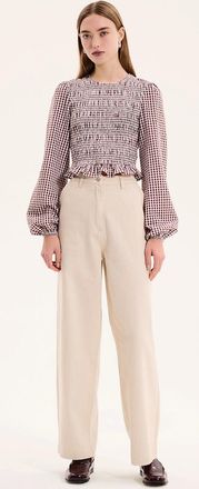 Omnes Womens Kaloppe Top in Brown - Size: 14