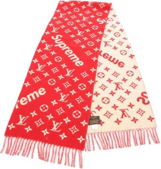 Louis Vuitton x Supreme Sciarpa con monogramma 2017 - Rosso