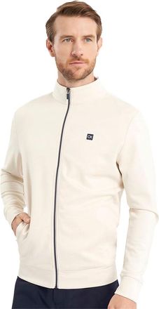 Calvin Klein Mens Concord Full Zip Stretch Soft Sweater - Turtledove - XL