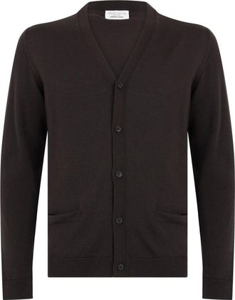 Roberto Collina C&aacute;rdigan con bolsillos y botones - Knitwear - Hombre - Marr&oacute;n - 2XL