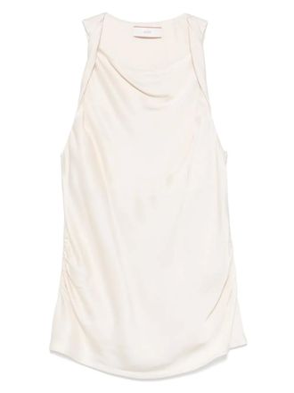 Akep satin tank top - women - Viscose - 42 - Neutrals