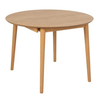 Mathi Design Mesa extensible redonda de roble claro D115