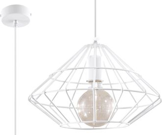 Sollux Lighting L&aacute;mpara de techo blanco acero alt. 120 cm