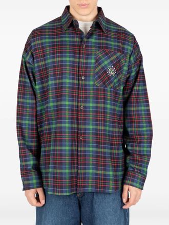 Société Anonyme Camicia Over Sunny a quadri - Blu