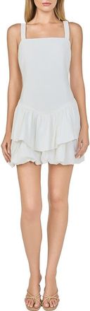 endless rose Tiered Bubble Hem Sleeveless Minidress in Ivory at Nordstrom, Size X-Small