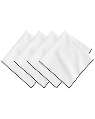 Villeroy & Boch Set Of 4 Manufacture Rock Merrow Stitch Cotton Napkins