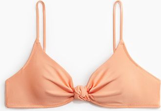H&M Wattiertes Bikinitop mit Knotendetail - Orange