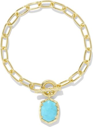 Kendra Scott Daphne Convertible Link & Chain Bracelet In Variegated Turquoise Magnesite