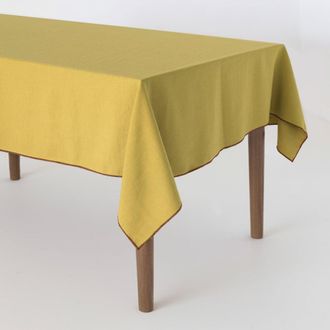 Happy Friday Mantel 100% poli&eacute;ster mostaza 140x350 cm