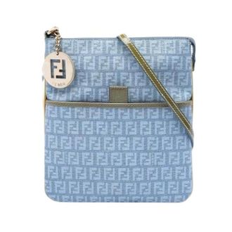 Fendi Pre-owned Vintage Crossbody Bag - Dames - Pre-owned - Blauw - Maat: ONE Size Leer