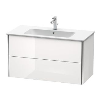 Duravit Duravit Xsquare Mueble De Pared 101.0 X 47.8 Cm, 2 Cajones, Para Lavabo Me De Starck 233610, Color (frente/cuerpo): Perla De Albaricoque Laca De Alto 